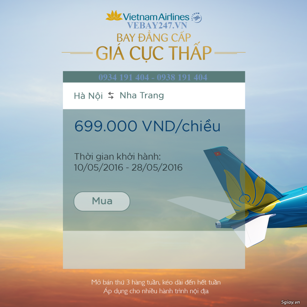 [vebay247.vn] ưu đãi vé máy bay giá rẻ VIETNAM AIRLINES