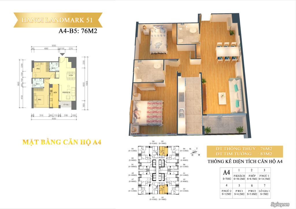 Dự án Hà Nội Landmark 51 quận Hà Đông 1,8 tỷ/ căn - 0985.223.887 - 3
