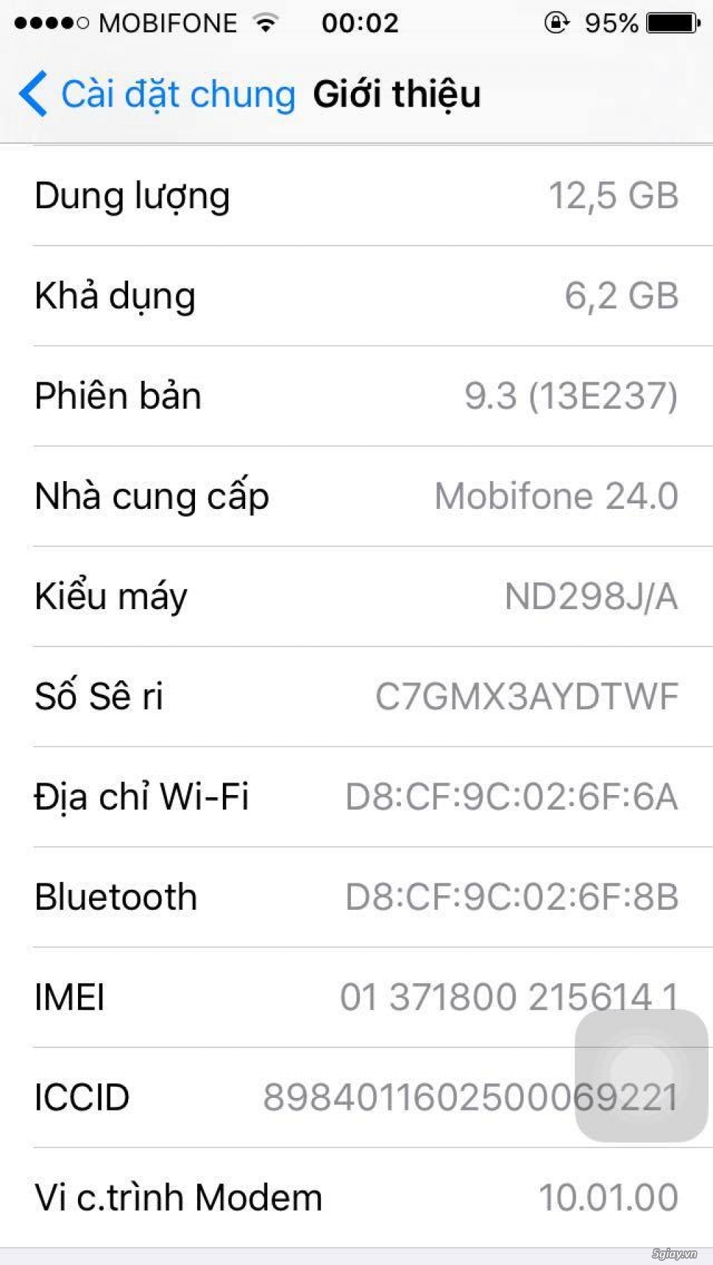 Cần Bán Iphone 5 White 16GB Quốc Tế - 4
