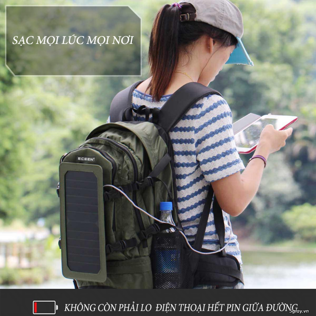 [TPHCM] Shop Ba Lô Sạc Năng Lượng Mặt Trời - Hàng Hot Chính Hãng Quốc Tế - 1