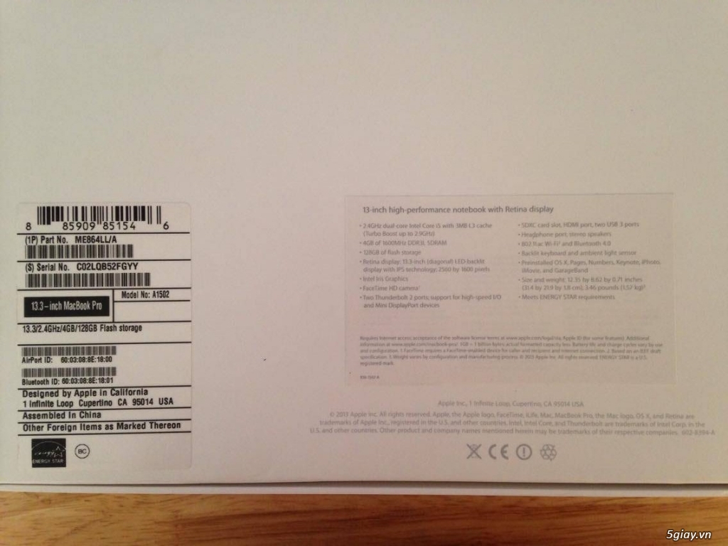 (Cũ) Macbook Pro Retina late 2013 ME864 hàng LL giá tốt - 4