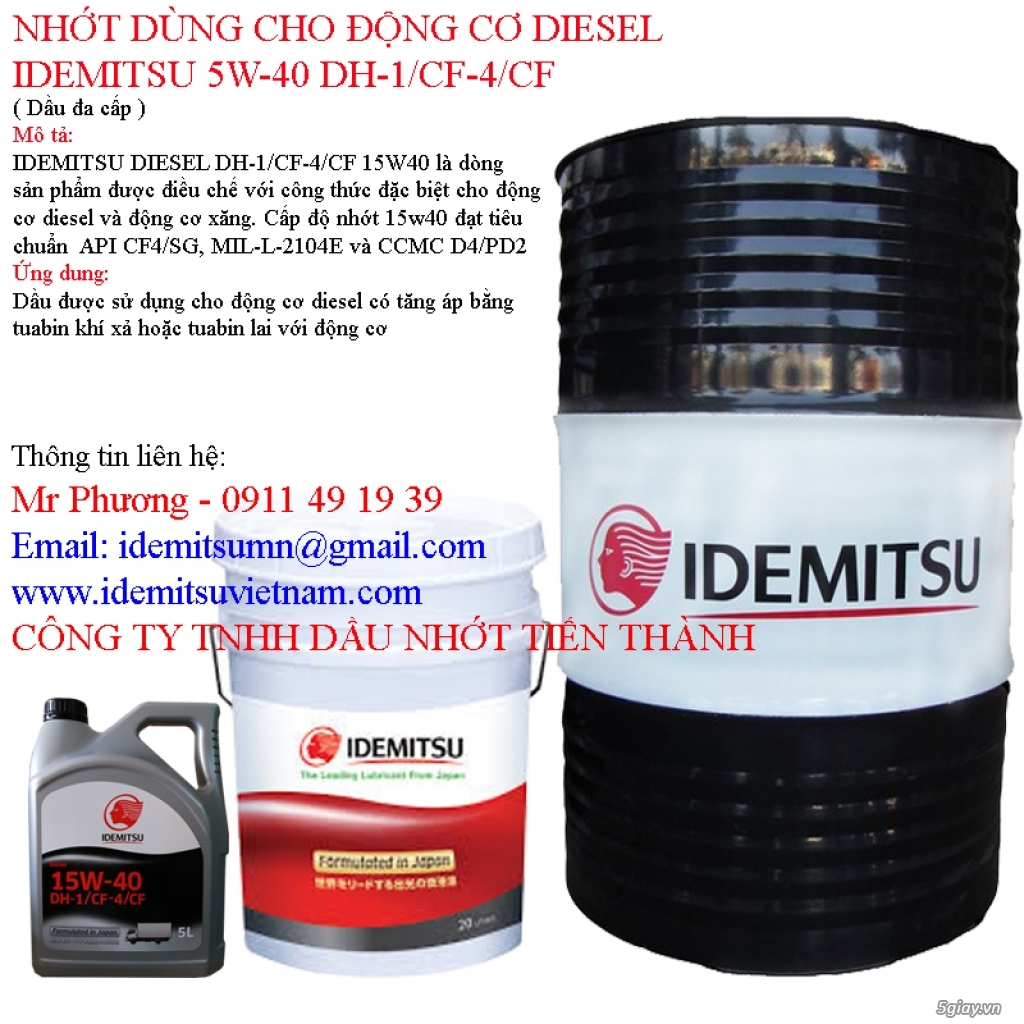 Nhớt động cơ Diesel (Dầu) IDEMITSU hàng đầu Nhật Bản - 3