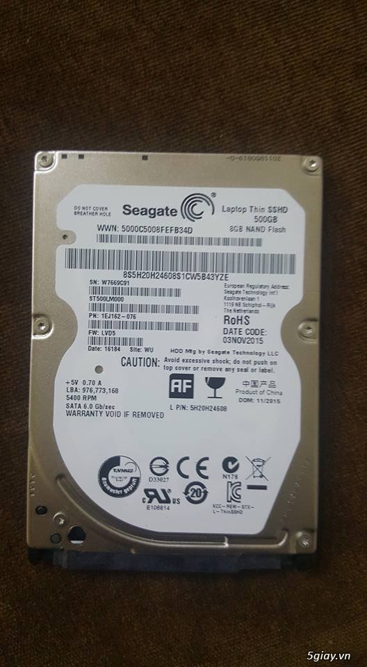 HCM - Bán cặp ram laptop DDR3 buss 1600 8GB + ổ SSHD 500GB - 2