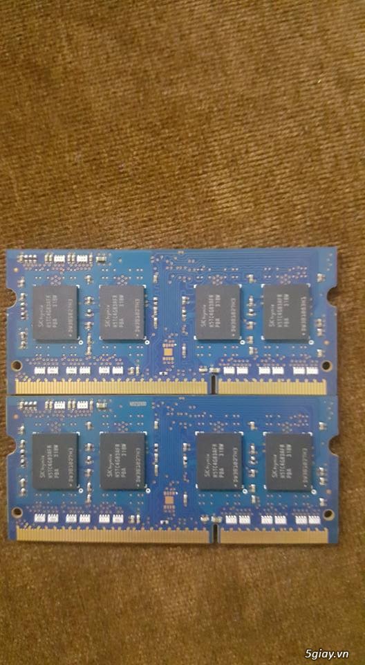 HCM - Bán cặp ram laptop DDR3 buss 1600 8GB + ổ SSHD 500GB