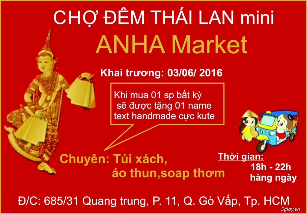 Túi xách Thái Lan cực rẻ, cực chất tại chợ đêm Thái Lan mini