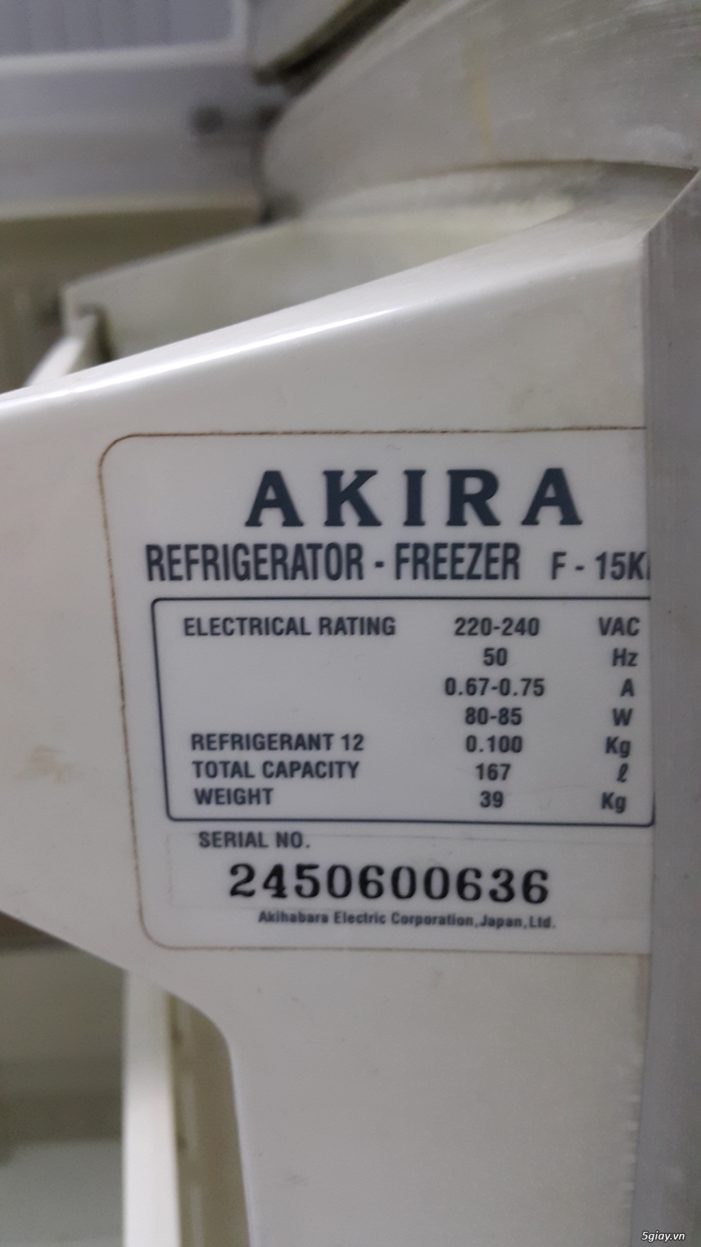 Cần bán Tủ lạnh AKIRA 170L - Hàng NHẬT Zin tiết kiệm điện giá rẻ - 2