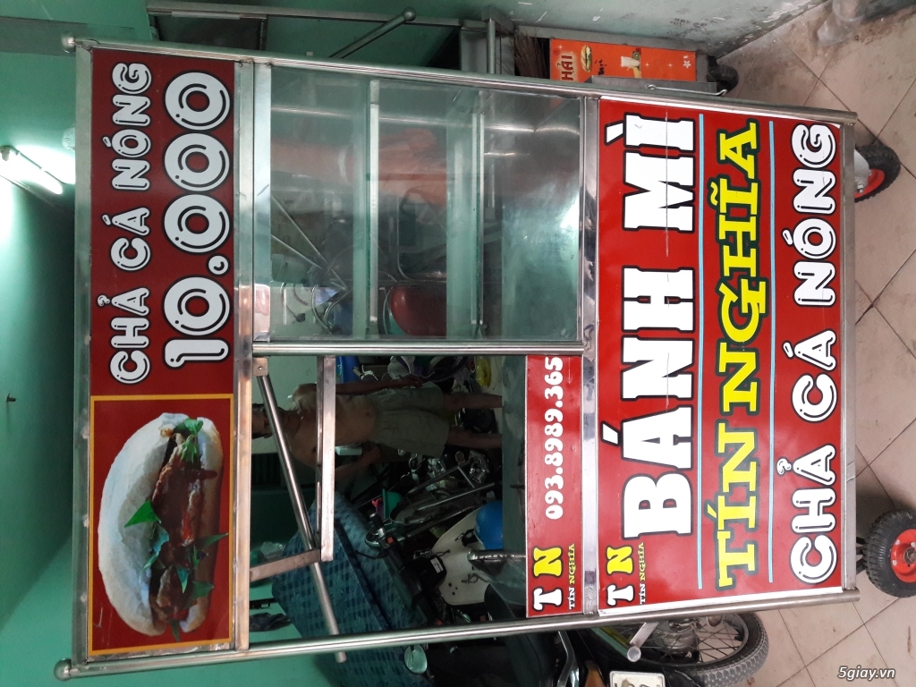 Cần bán xe bánh mì chả cá và tất cả dụng cụ bán hàng - 1