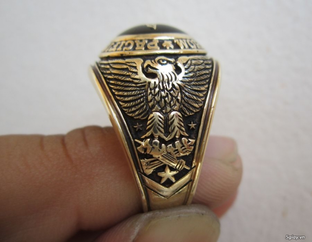 Nhẫn mỹ vàng 10K lực lượng tàu ngầm thế chiến thứ 2. - 3