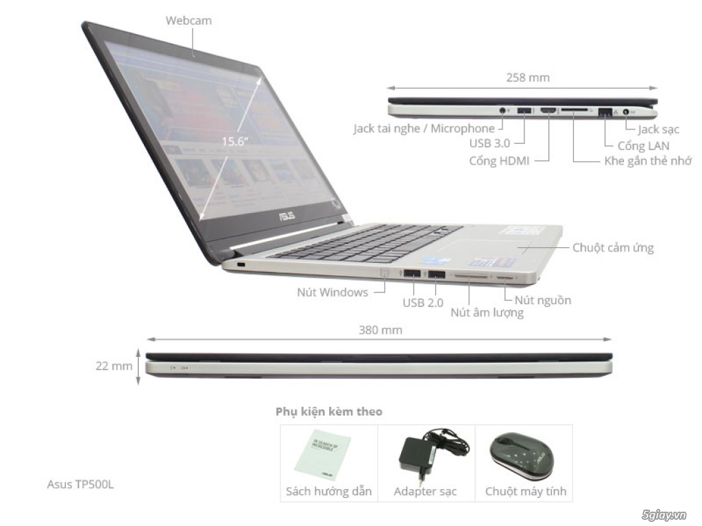 Laptop Asus TP500LA i3 4030U/4G/500G/Win10 (BH 2017) - 11