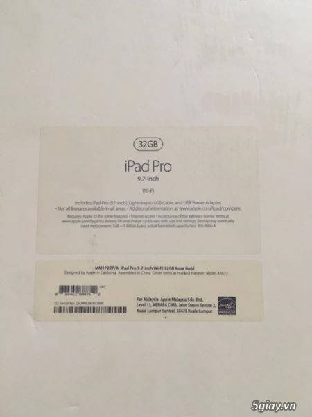 Ipad Pro 9.7 32GB Only Wifi Rose Gold FullBox - 1