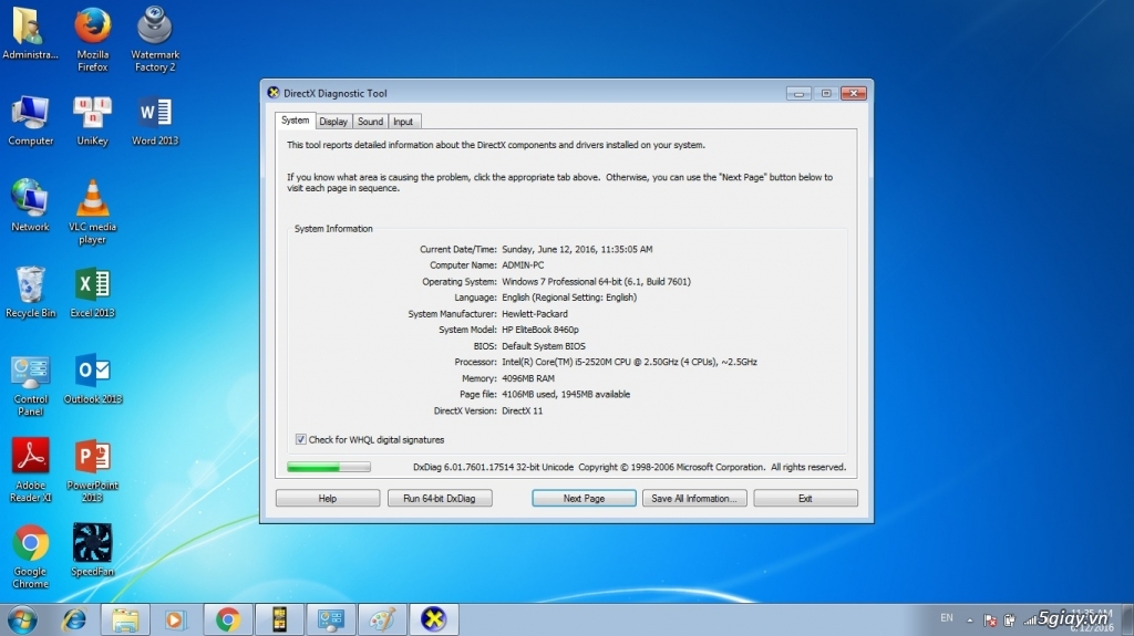Bán Laptop HP EliteBook 8460p giá 4.6 triệu - 1