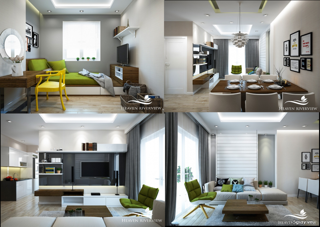 Căn hộ -	Heaven riverview nằm ở vị trí vàng 2 mặt tiền view sông thoáng mát tự nhiên chỉ 800tr/căn - 4