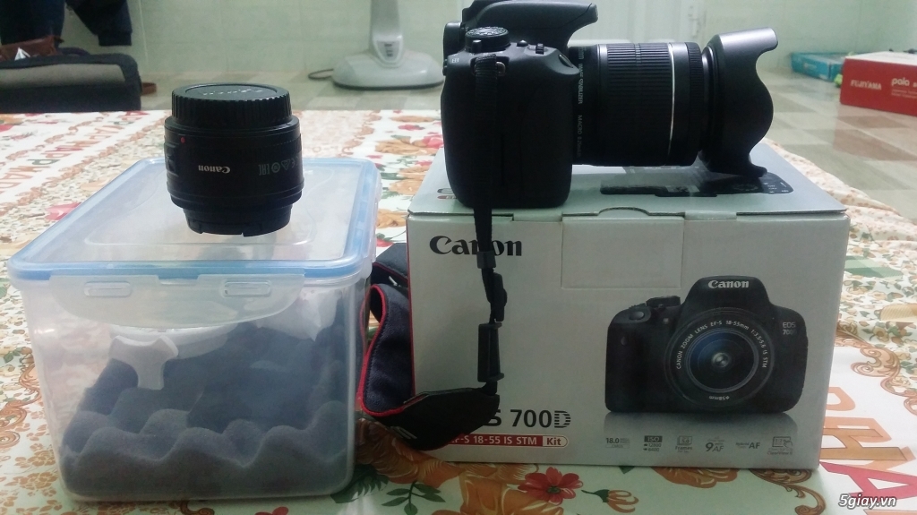 Canon EOS 700D Lens Kit 18-55 STM+ Lens 50 f1.8 II + đầy đủ đồ chơi
