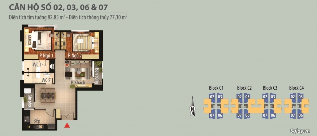 Ưu đãi cuối cùng cho căn hộ Block C 82m2 thanh toán linh hoạt nhận nhà sớm, tiện ích như nghĩ dưỡng - 1