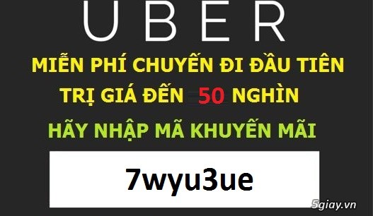 Mã giảm giá uber tháng 7
