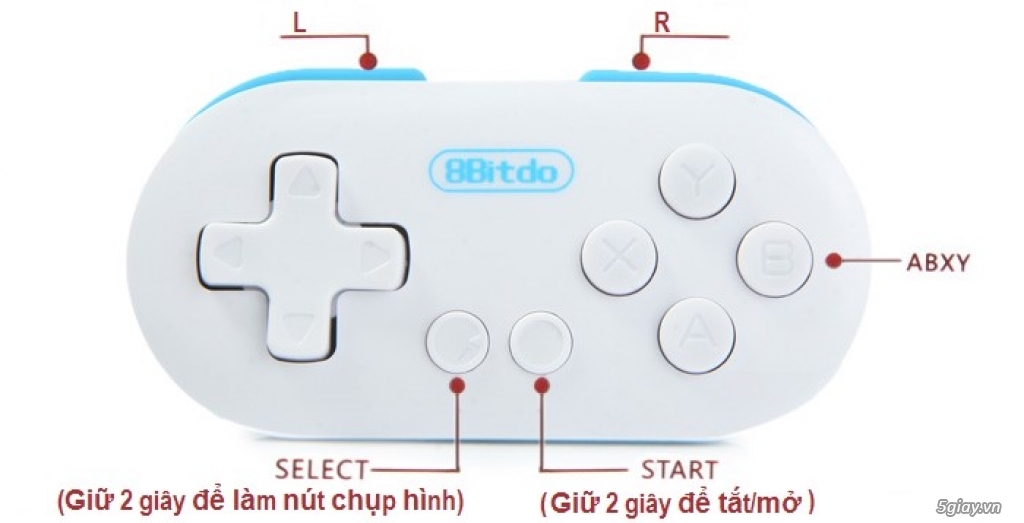 [Toàn quốc] Gamepad kiêm nút chụp hình - 8Bitdo Zero - 3
