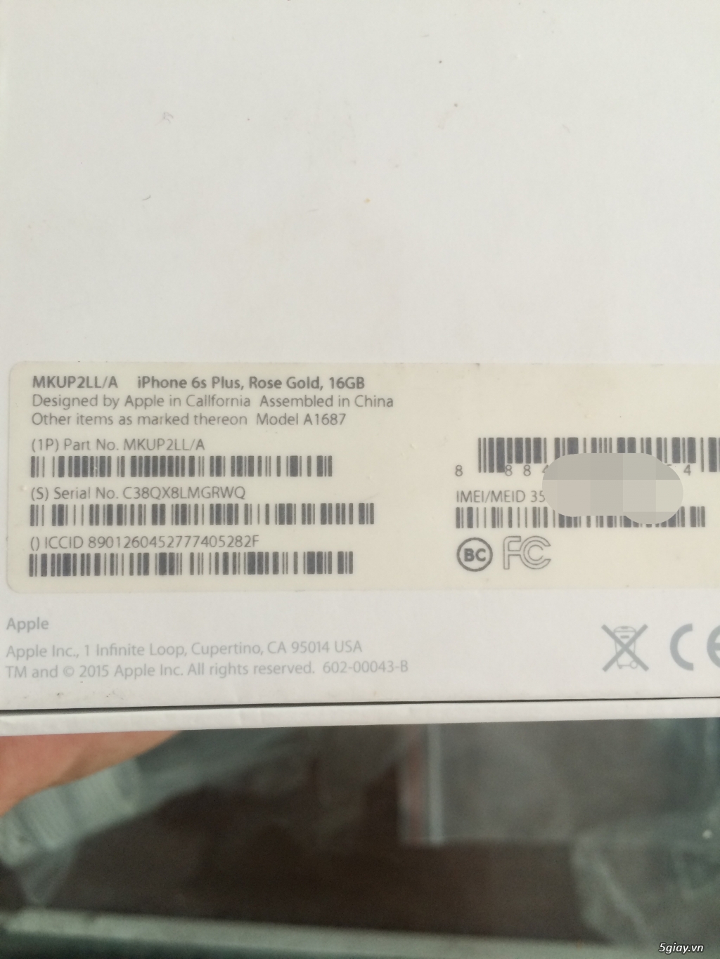 iPhone 6s Plus 16Gb Rose Fullbox 99% - 3