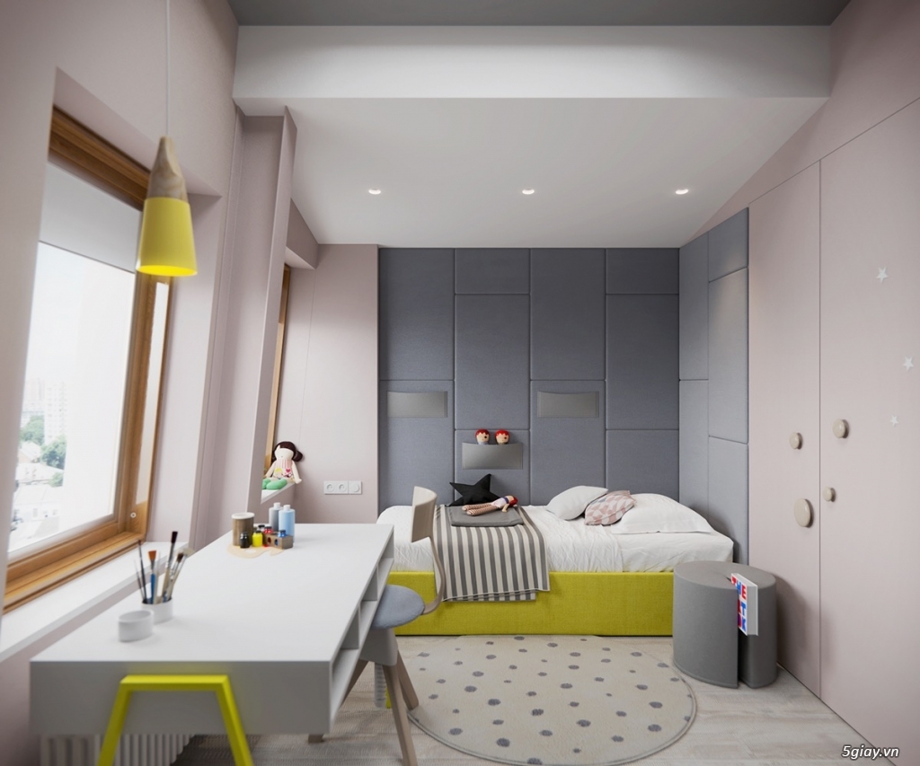 Giải pháp thiết kế nội thất phòng ngủ cho không gian hiện đại - 5