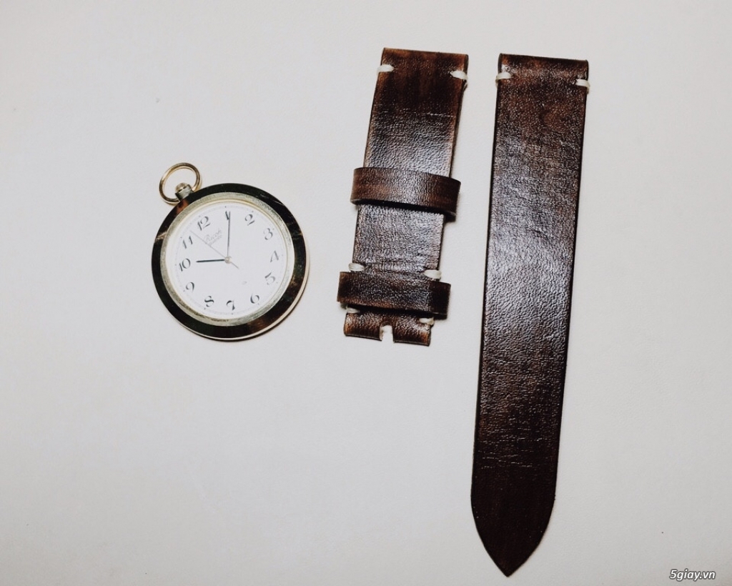 DÂY ĐỒNG HỒ HANDMADE DA BÒ CHẤT LƯỢNG CAO - 4