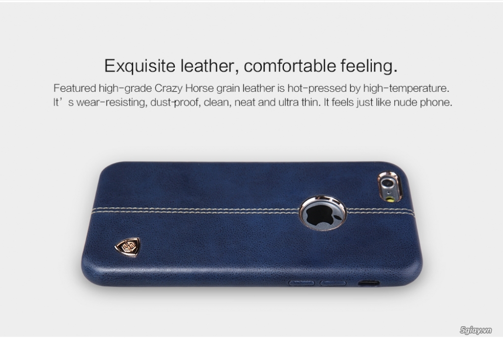 Ốp lưng da cao cấp NILLKIN Englon Leather Cover cho Iphone 6/6S chính hãng - 3