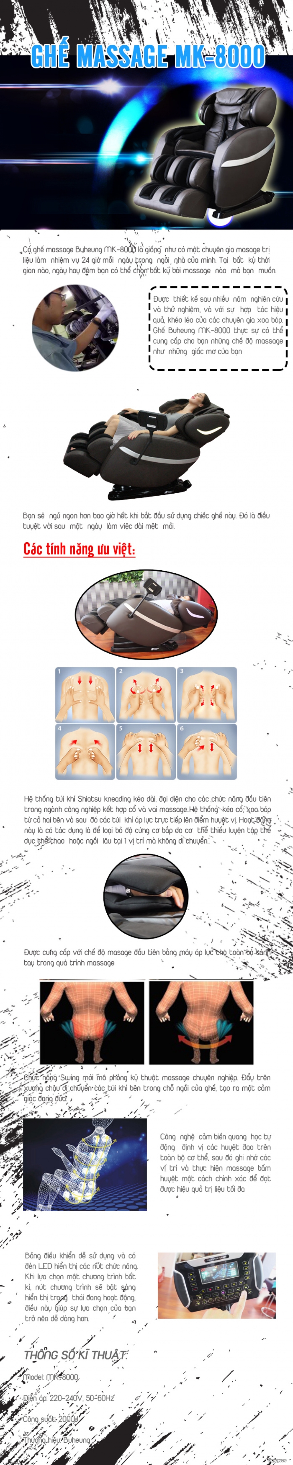 Bán ghế massage Buheung MK-8000 - 1