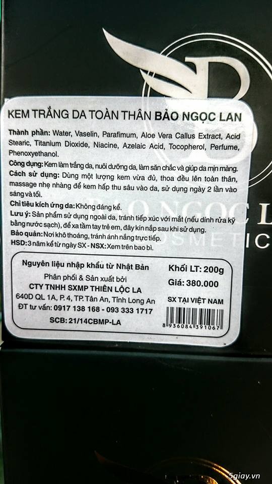 MỸ PHẨM CAO CẤP BẢO NGỌC LAN kem chuyên trắng da tốt nhất - 13