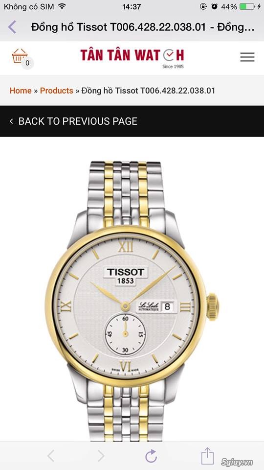 Đồng hồ Tissot  T006.428.22.038.01 chưa qua sử dụng nhượng lại giá tốt - 2