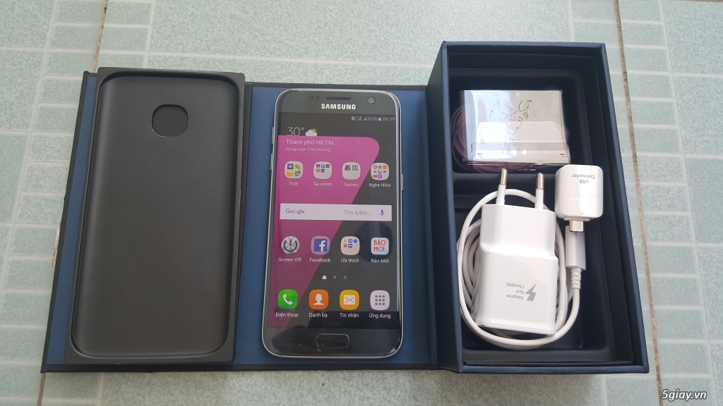 Bán SS Galaxy S7 thường, màu đen, chính hãng, fullbox, bảo hành 3/2017 - 4