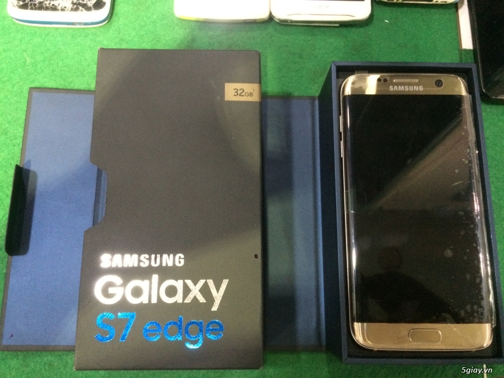 Bán Sam sung S7 edge 32G Gold mới 100% Hàng Mỷ Full box Zin Máy - 1