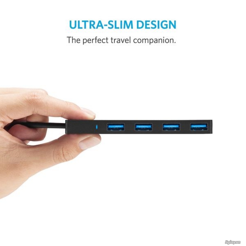 [ĐÔN GIÁ]USB Hub Anker Ultra Slim 4 Cổng USB 3.0,End 23h59 24/07/2016 - 2