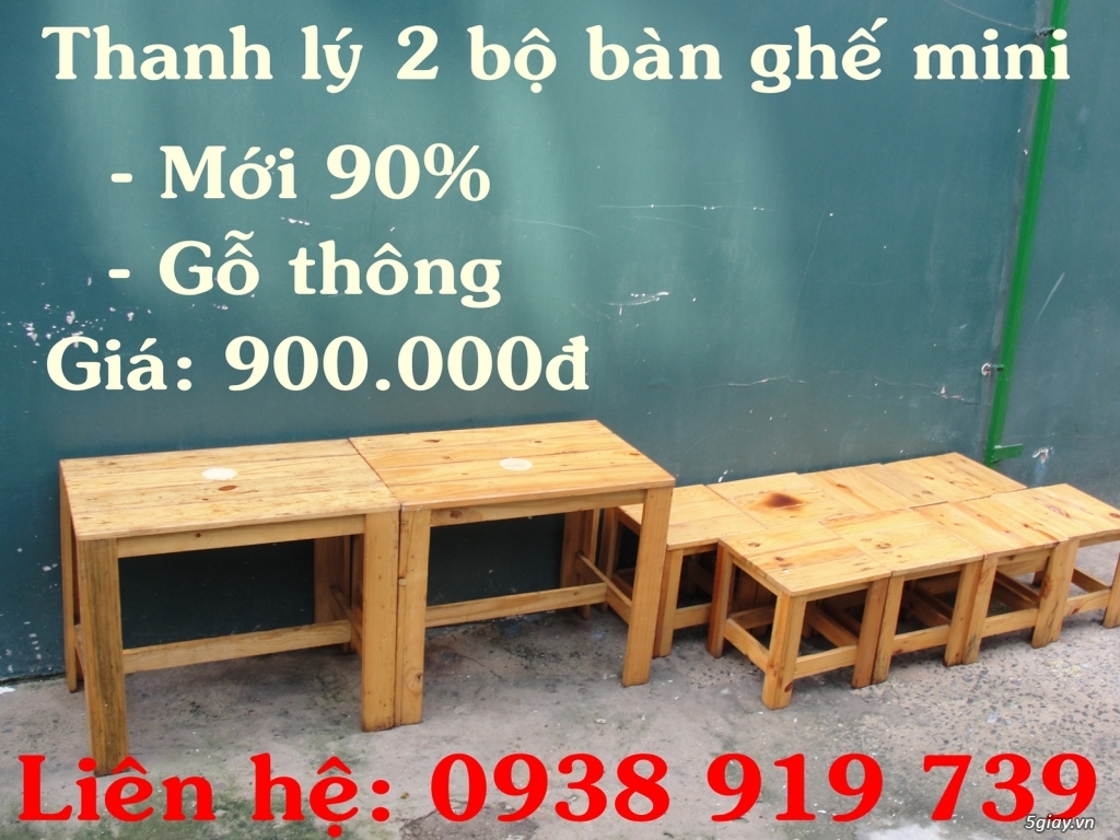 Thanh lý 2 bộ bàn ghế mới 90%