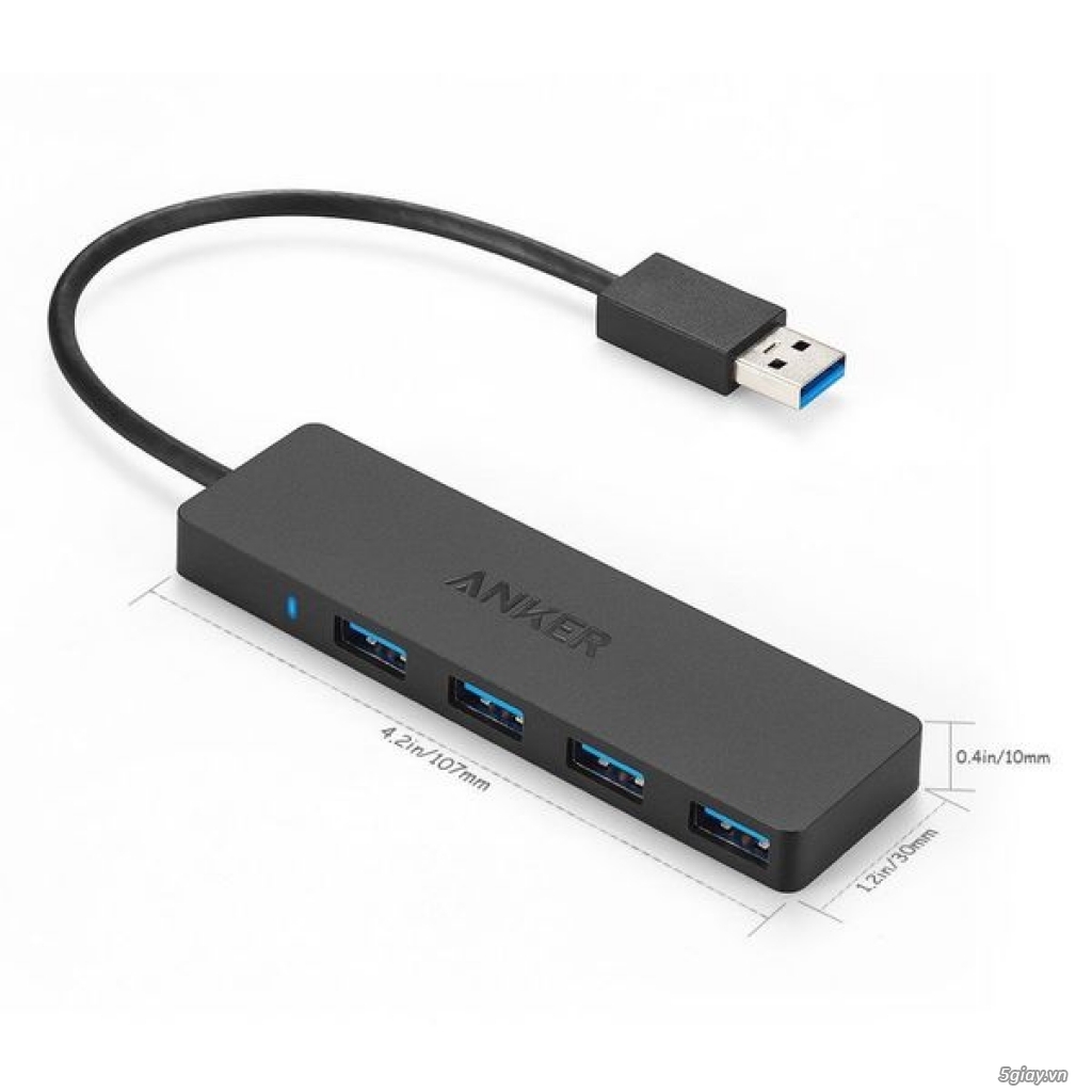 [ĐÔN GIÁ]USB Hub Anker Ultra Slim 4 Cổng USB 3.0,End 23h59 24/07/2016 - 1