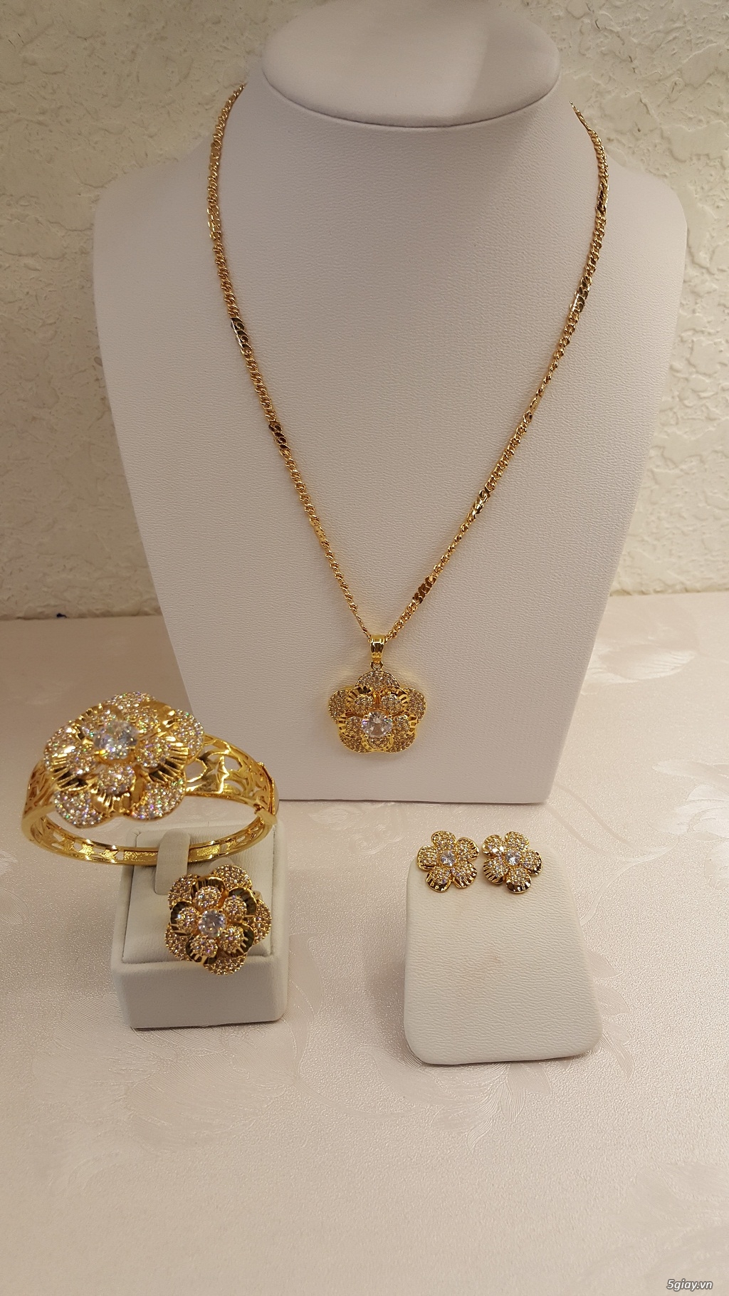 Bộ trang sức nữ đính đá cao cấp