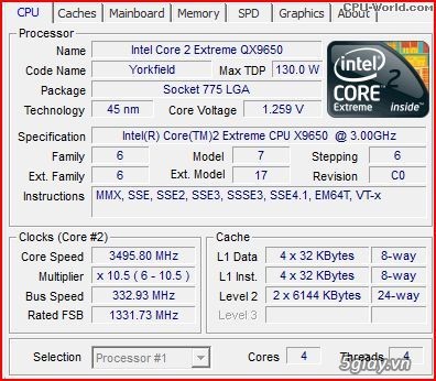 CPU khủng long QX9650 (Core Extreme) cần bán - 2