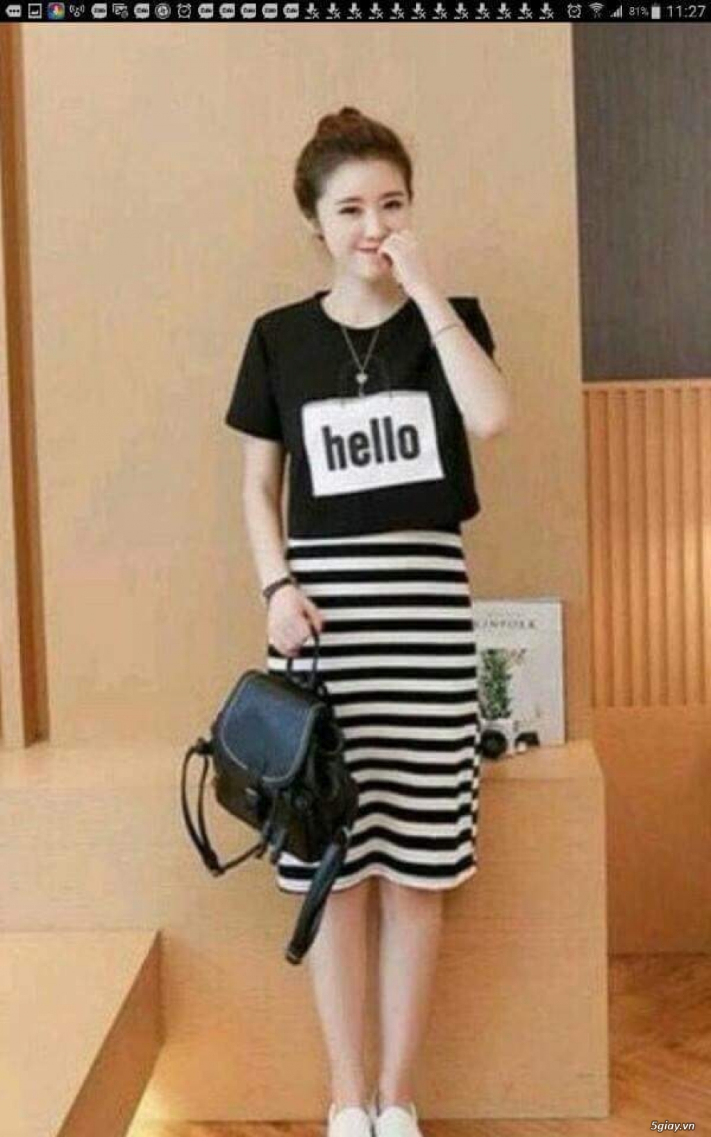 Đầm và quần jean sọt - 1