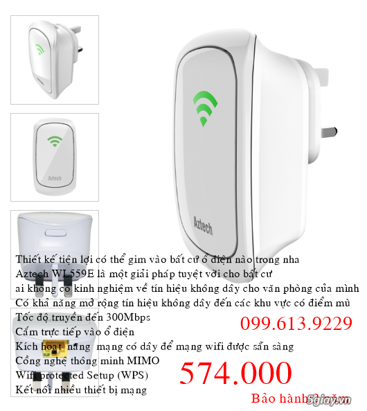 Aztech Repater Wifi- HomePlug wifi