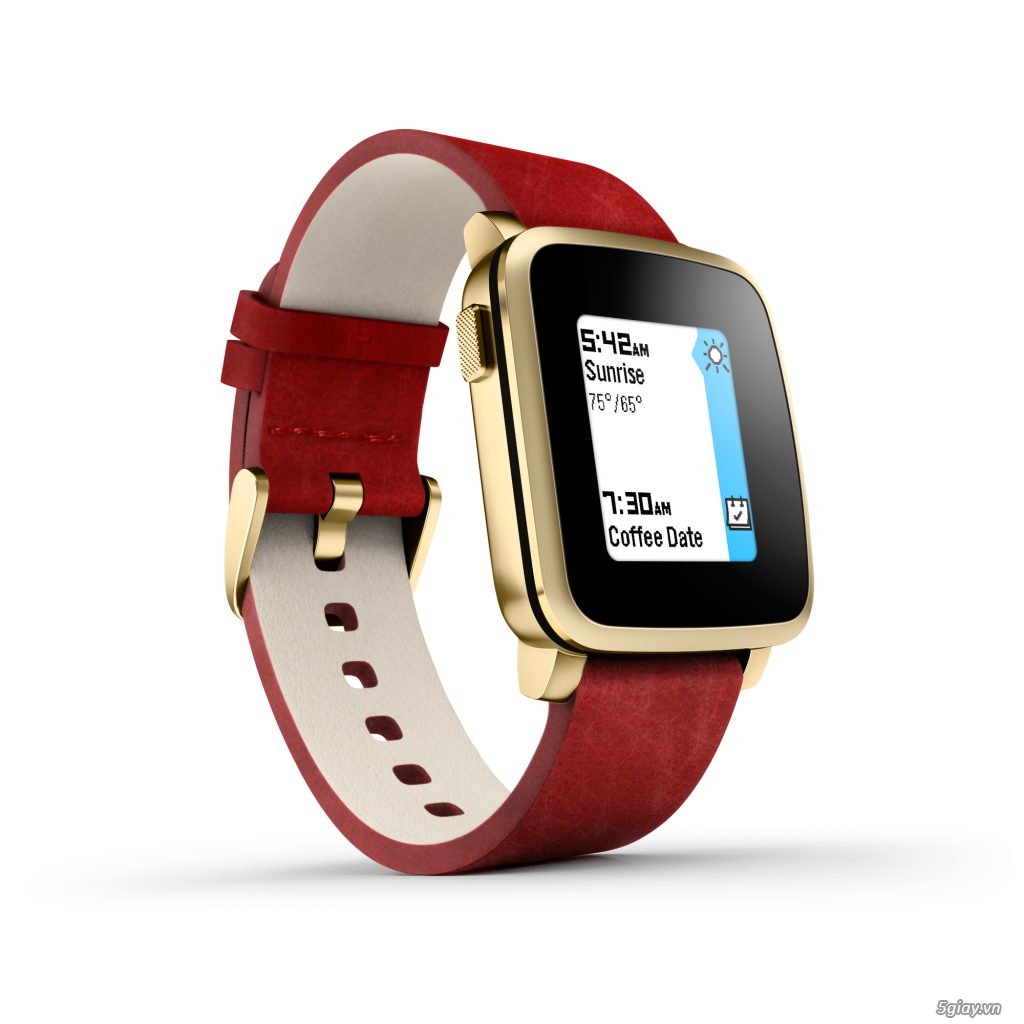 Pebble time steel gold xách tay Usa. - 5