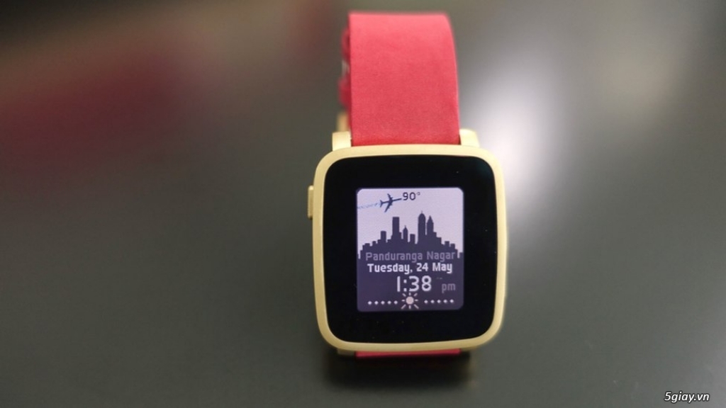 Pebble time steel gold xách tay Usa. - 1