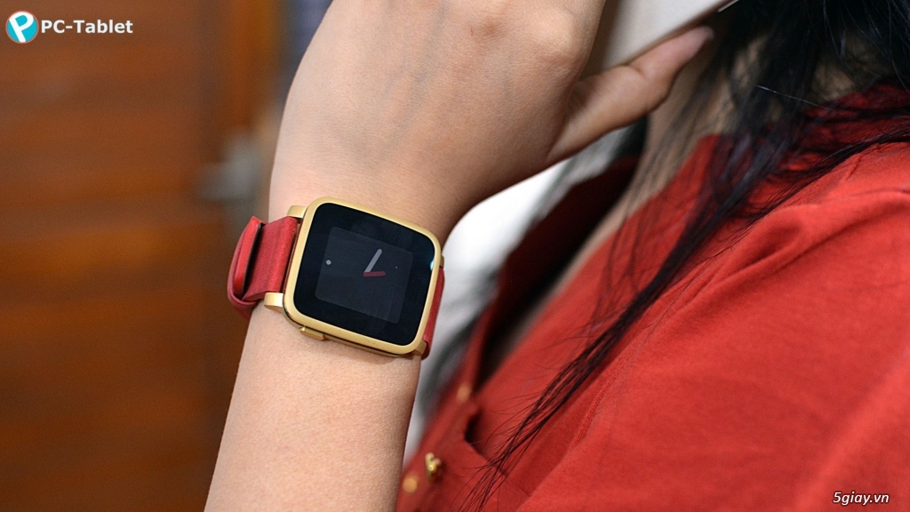 Pebble time steel gold xách tay Usa. - 2