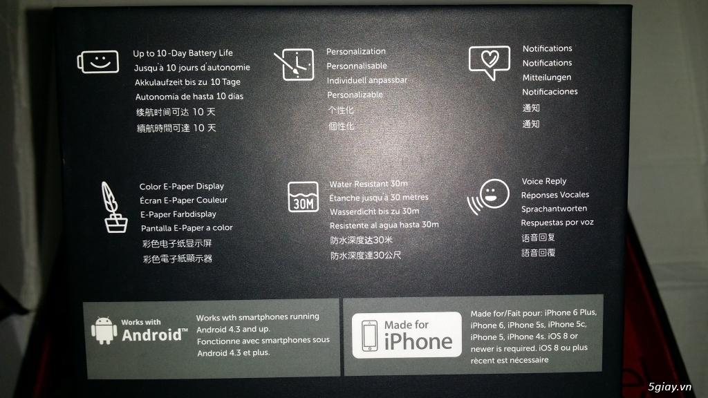 Pebble time steel gold xách tay Usa. - 3