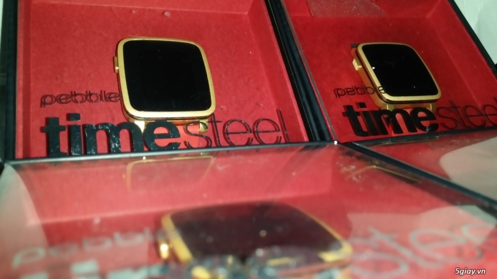 Pebble time steel gold xách tay Usa. - 4