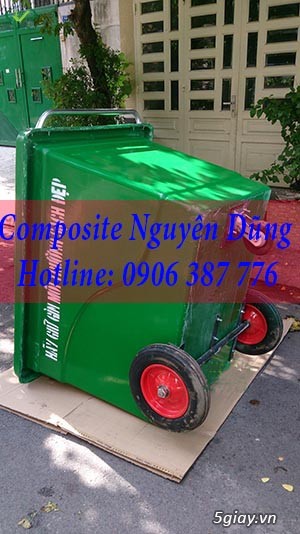 Thùng rác nhựa các loại, thùng rác composite 660l giá sốc - 3
