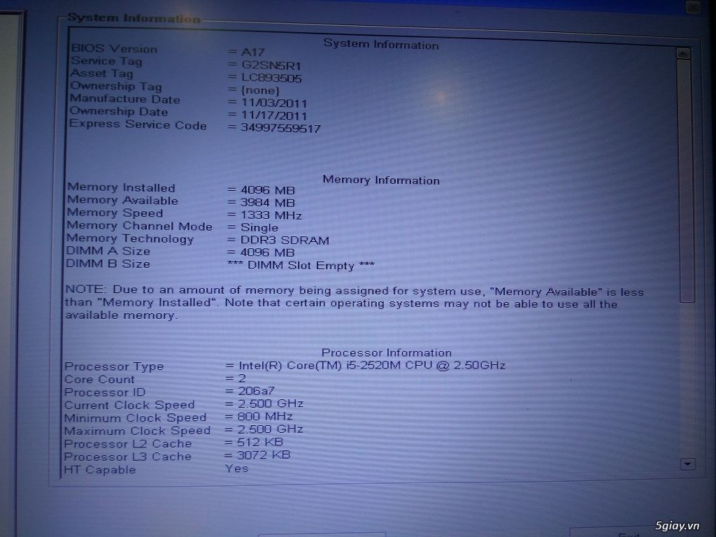 Dell E6420 i5 4GB 320GB - 1