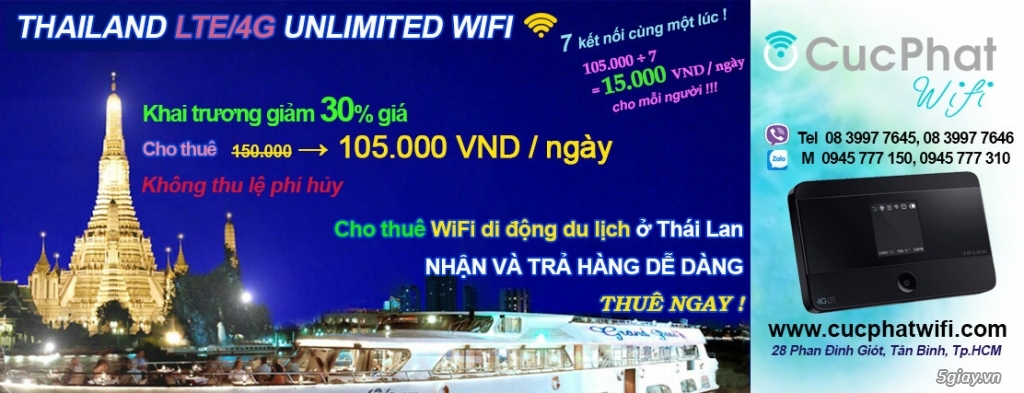 Cho thue wifi di dong du lich Han Quoc - Thai Lan - 1