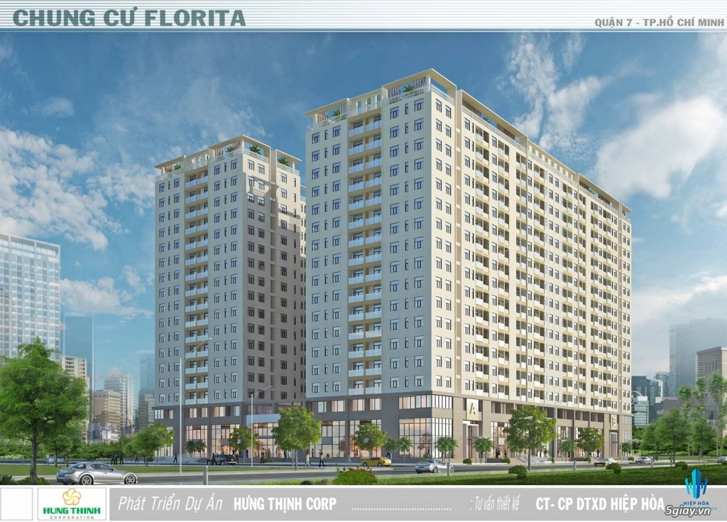Xả bán căn hộ view sông Florita Garden - khu DC Him Lam Q7, 2 PN, giá 1.96 tỷ LH: 0938 548 393