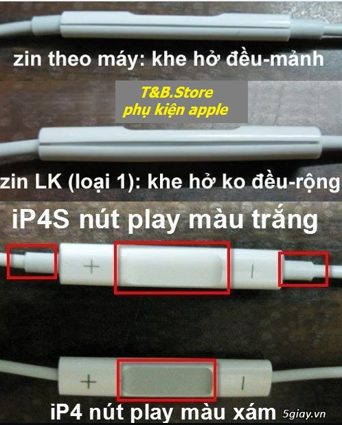 Sạc ipad 12w, 10w, cáp lightning iphone 7 / 6s/ 6 plus /..., tai nghe earpod zin chính hãng - 24