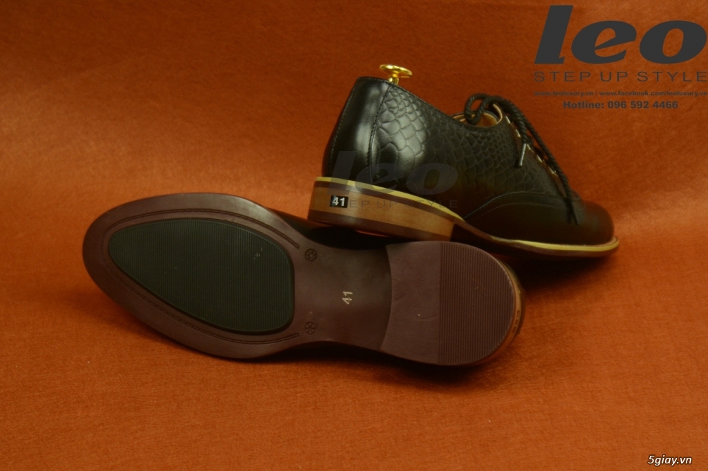 GIÀY BUỘC DÂY DA BÒ NAM CÔNG SỞ CAO CẤP LEOG003 - 4