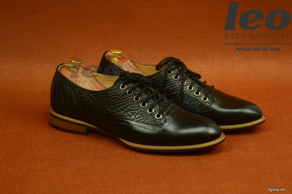 GIÀY BUỘC DÂY DA BÒ NAM CÔNG SỞ CAO CẤP LEOG003 - 2