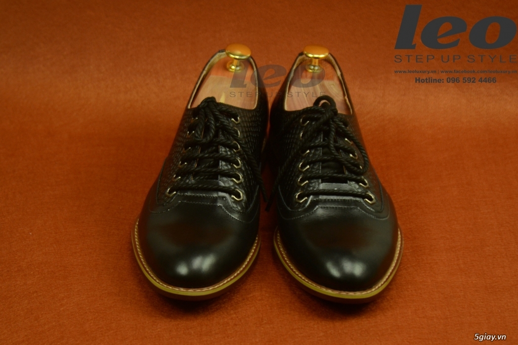 GIÀY BUỘC DÂY DA BÒ NAM CÔNG SỞ CAO CẤP LEOG003 - 3