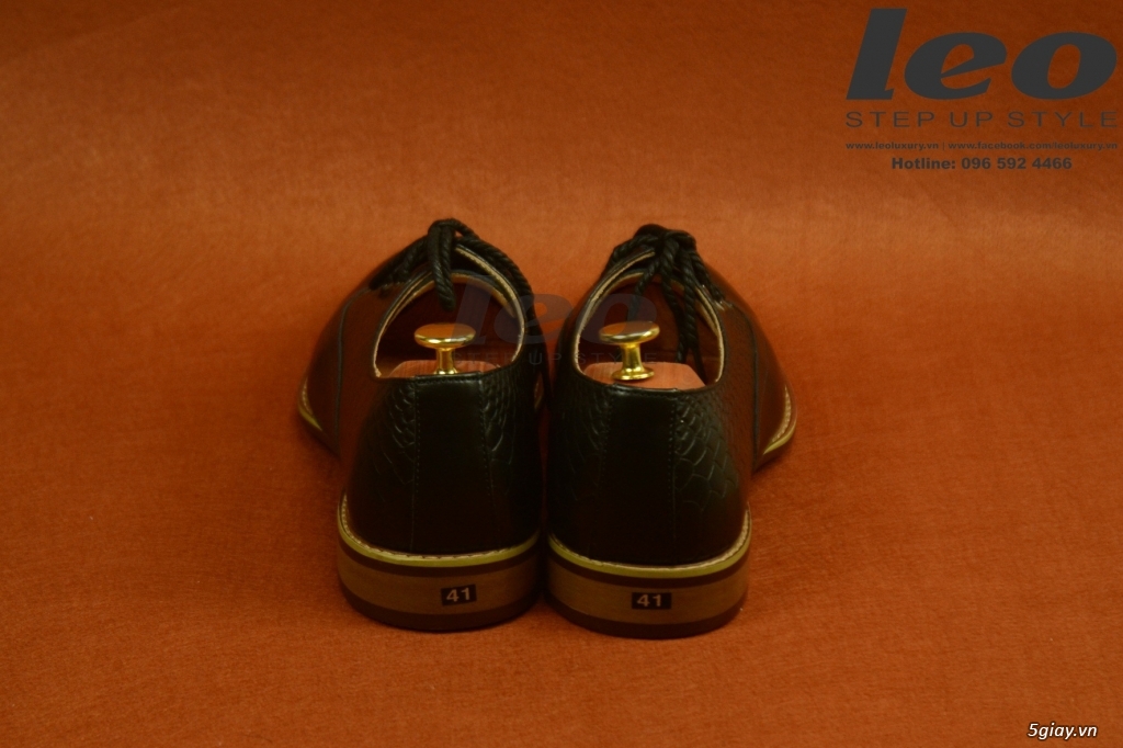 GIÀY BUỘC DÂY DA BÒ NAM CÔNG SỞ CAO CẤP LEOG003 - 1